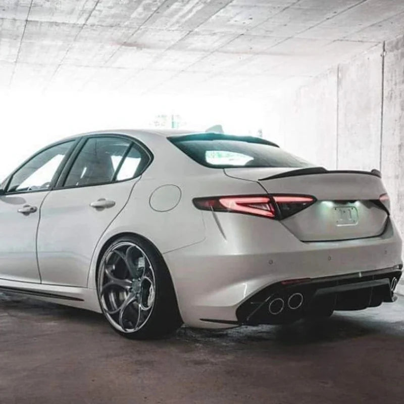 Rear Spoiler Wing Lip for Alfa Romeo Giulia 2015-2024 Trunk Tail Fin Lid Caps Bodykit Tuning Modification Auto Parts Accessories
