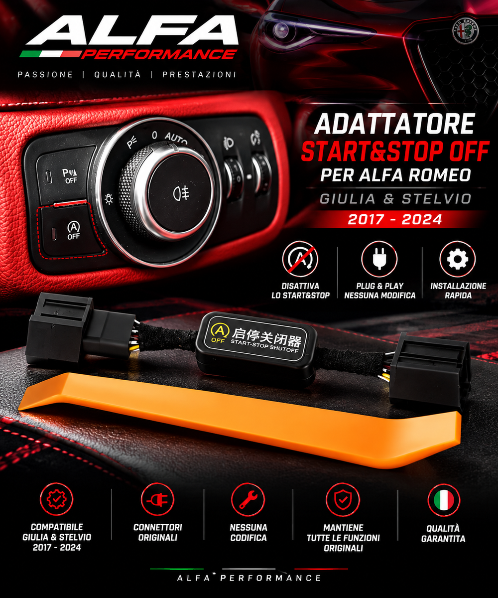 Rimozione Start and Stop per Alfa Romeo Giulia- Stelvio (2016-2026)