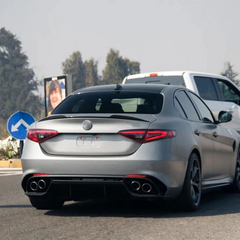 Rear Spoiler Wing Lip for Alfa Romeo Giulia 2015-2024 Trunk Tail Fin Lid Caps Bodykit Tuning Modification Auto Parts Accessories